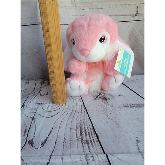 Dan Dee Plush Easter Bunny Small Pink Big Eyed 6in Stuffed Animal - Picture 4 of 7